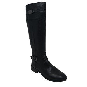 Antonio Melani  Ezra Tall Riding Boots Womens 8.5 Black Leather Side Zip